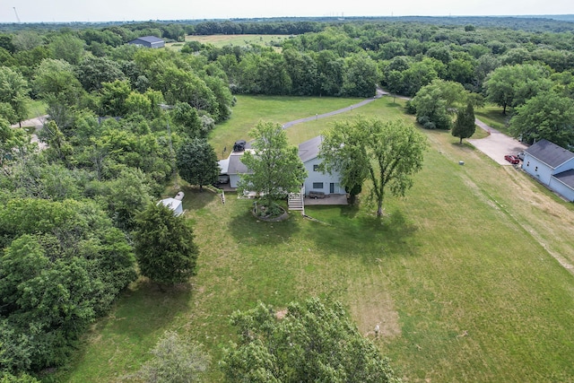 aerial view featuring a rural view