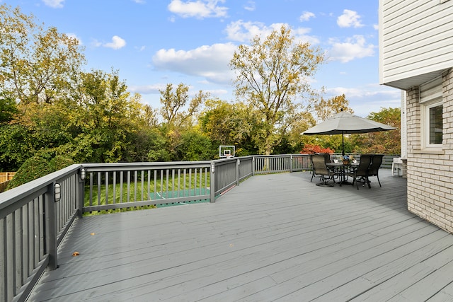 view of wooden deck