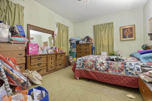 bedroom featuring carpet