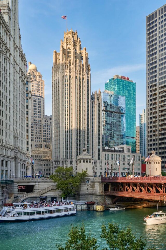 city view with a water view