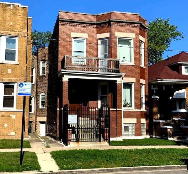 view of property featuring a balcony