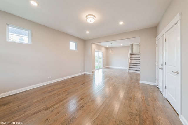 interior space with wood-type flooring