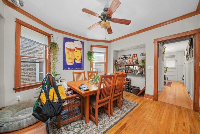 dining space featuring light hardwood / wood-style flooring and plenty of natural light