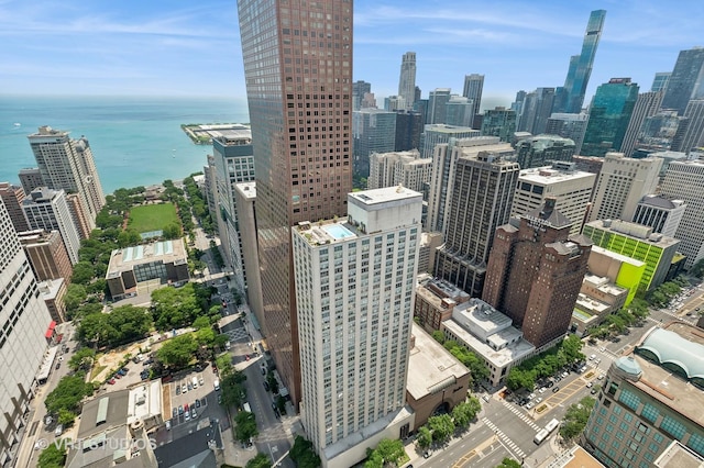 view of city with a water view