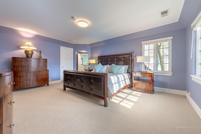 bedroom featuring carpet