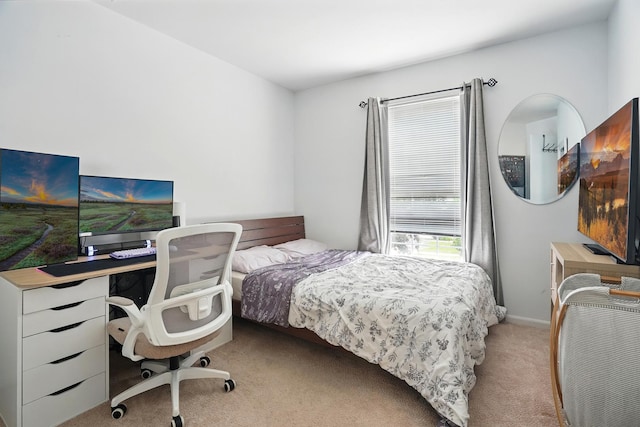 1406 Trescott St, Mundelein, IL 60060 - bedroom with light colored carpet, an office area, and baseboards