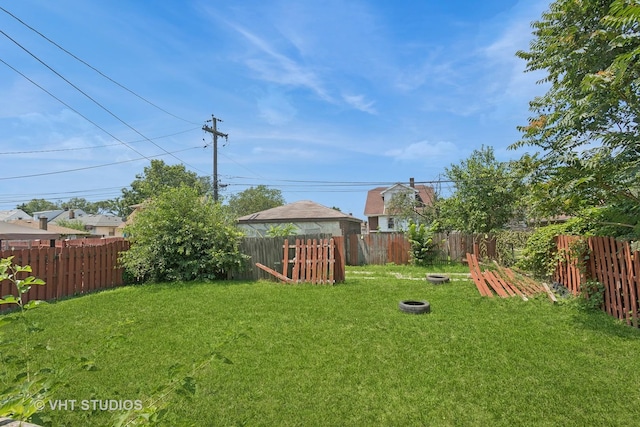 view of yard with a gazebo