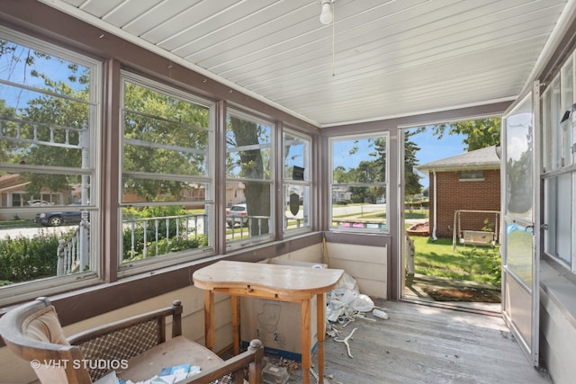 sunroom with a wealth of natural light