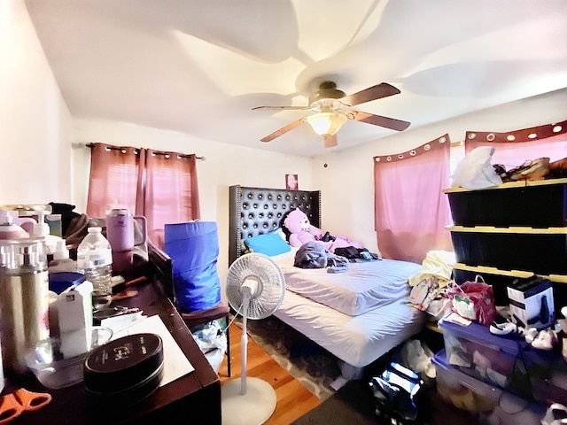 16404 Homan Ave, Markham, IL 60428 - bedroom featuring ceiling fan and wood finished floors