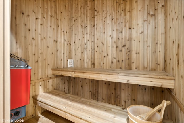 view of sauna