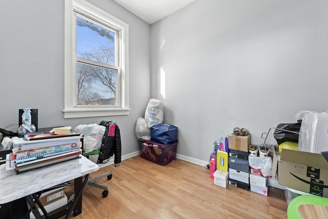 office featuring light hardwood / wood-style floors