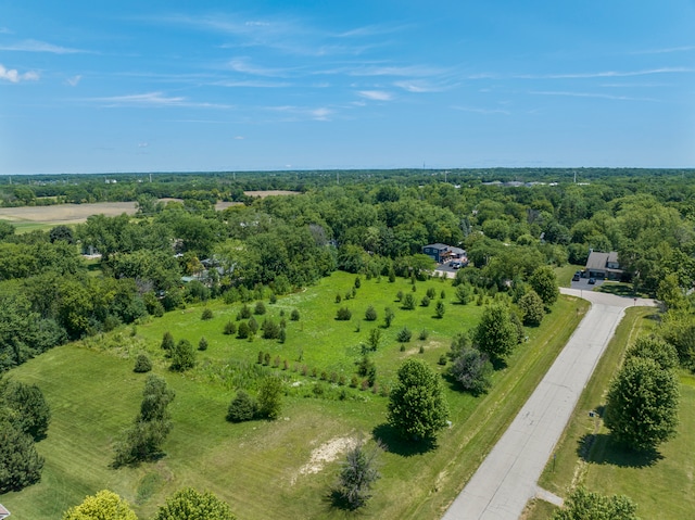 drone / aerial view with a rural view