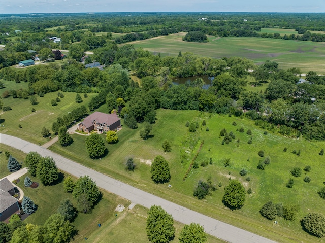 drone / aerial view featuring a rural view