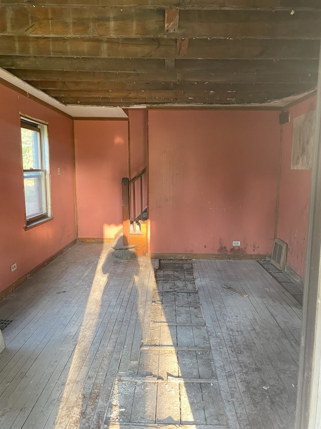 10840 S Buffalo Ave, Chicago, IL 60617 - empty room featuring stairway and hardwood / wood-style floors