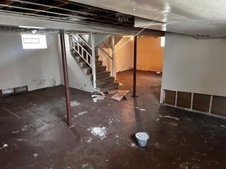 view of basement