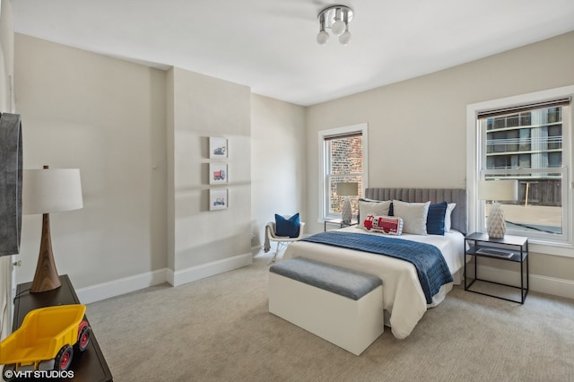 view of carpeted bedroom