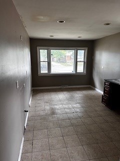 interior space with tile patterned flooring