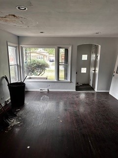 foyer featuring hardwood / wood-style floors