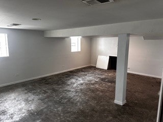 view of basement