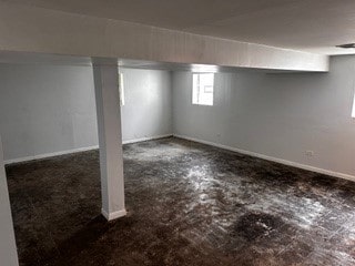 view of basement