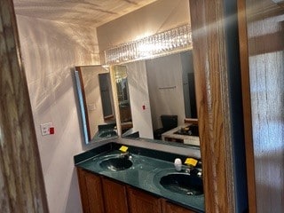 bathroom featuring dual bowl vanity