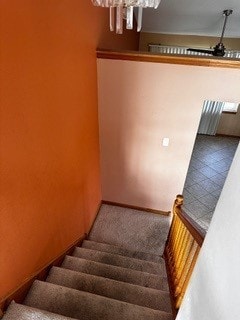 view of stairway