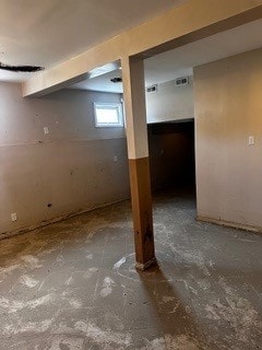 view of basement