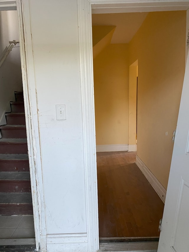 hall featuring hardwood / wood-style flooring