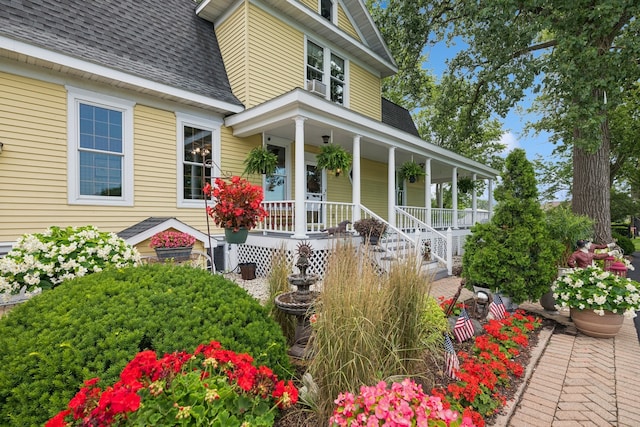 exterior space with a porch