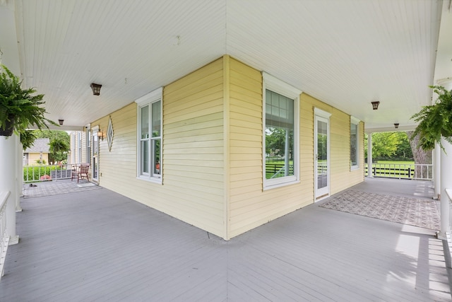 exterior space with a porch