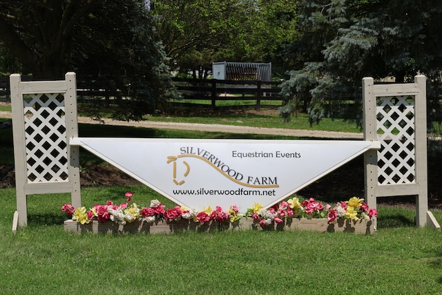 view of community sign