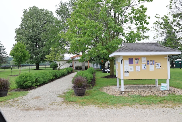 surrounding community featuring a yard