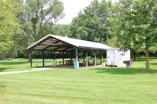 view of home's community featuring a yard and a gazebo