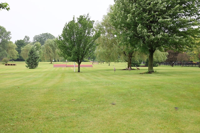 surrounding community featuring a lawn