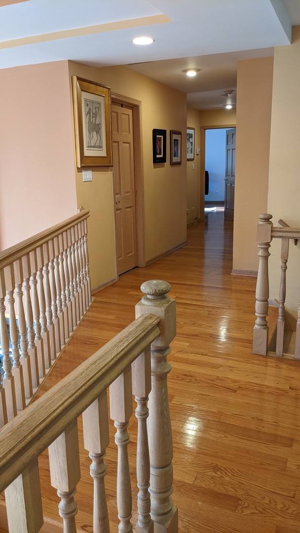 corridor featuring light wood-type flooring