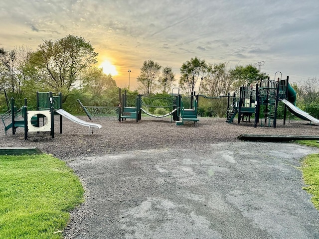 view of playground at dusk