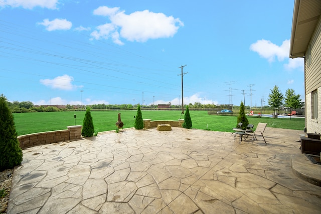 view of patio featuring a rural view