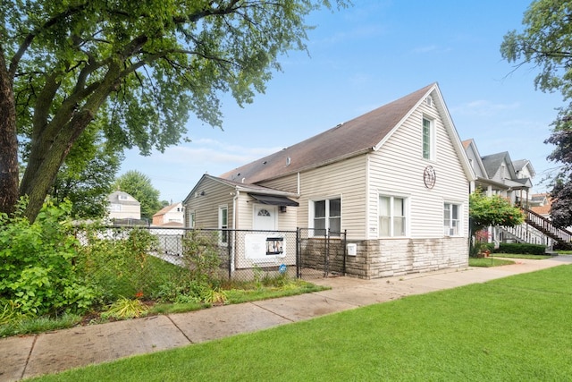 exterior space with a lawn