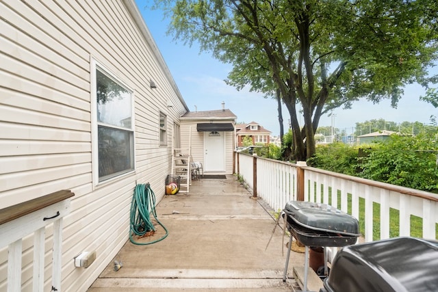 view of patio / terrace featuring grilling area