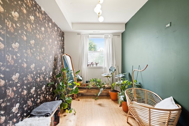 misc room with wood-type flooring