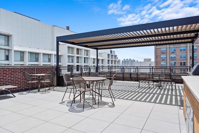 view of patio / terrace with a pergola