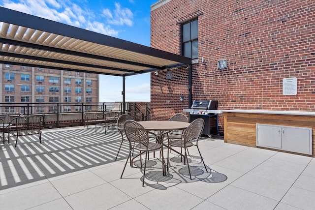 view of patio / terrace featuring grilling area