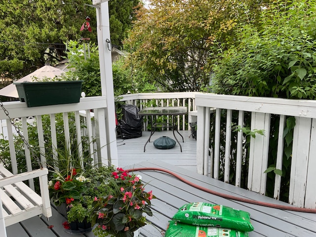 view of wooden terrace