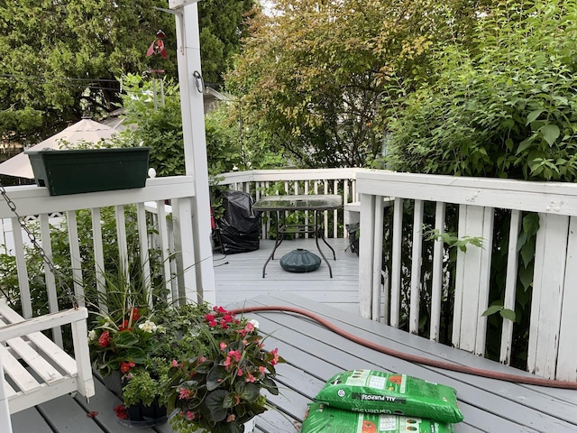 2323 N Keating Ave, Chicago, IL 60639 - view of wooden deck