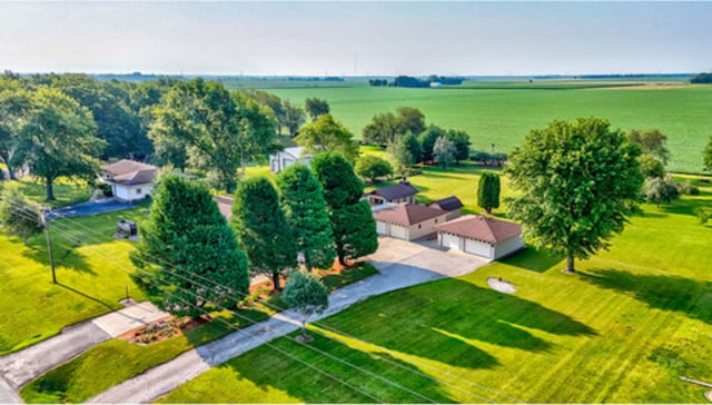 drone / aerial view featuring a rural view