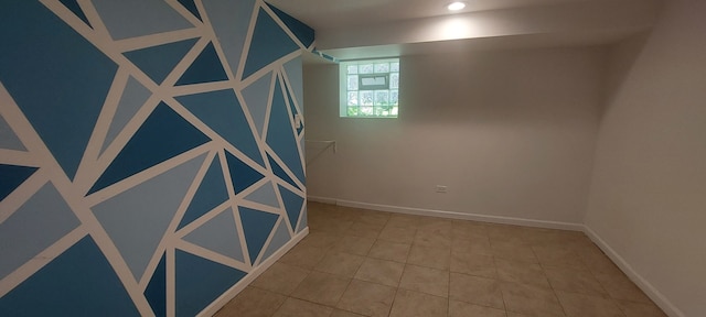 empty room featuring tile patterned flooring