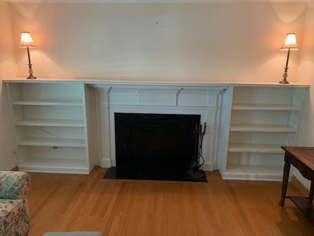 living room featuring hardwood / wood-style floors