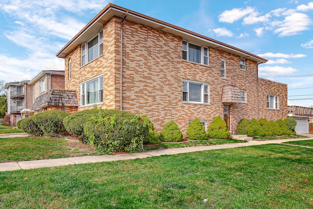 view of property exterior featuring a yard