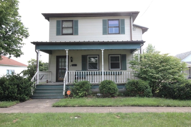 view of front facade featuring a porch