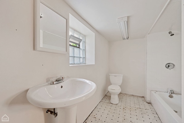 bathroom with toilet and sink